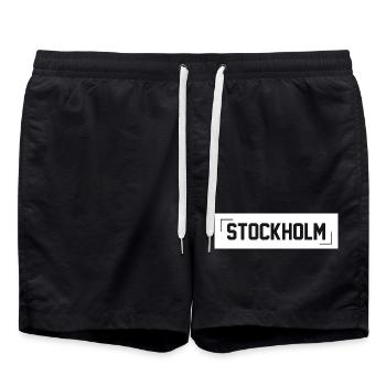 Stockholm - Short de bain - noir - Devant - AI Model Male 185 light (185cm)