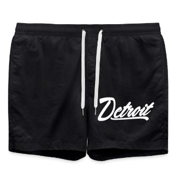Chemise de Détroit - Short de bain - noir - Devant - AI Model Male 185 light (185cm)
