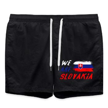 We are Slovakia - Swim Trunks - black - Front - AI Model Male 185 light (185cm)