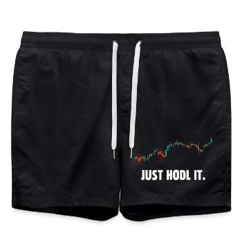 Halten Sie es einfach bitcoin - Badeshorts - Schwarz - Vorne - AI Model Male 185 light (185cm)