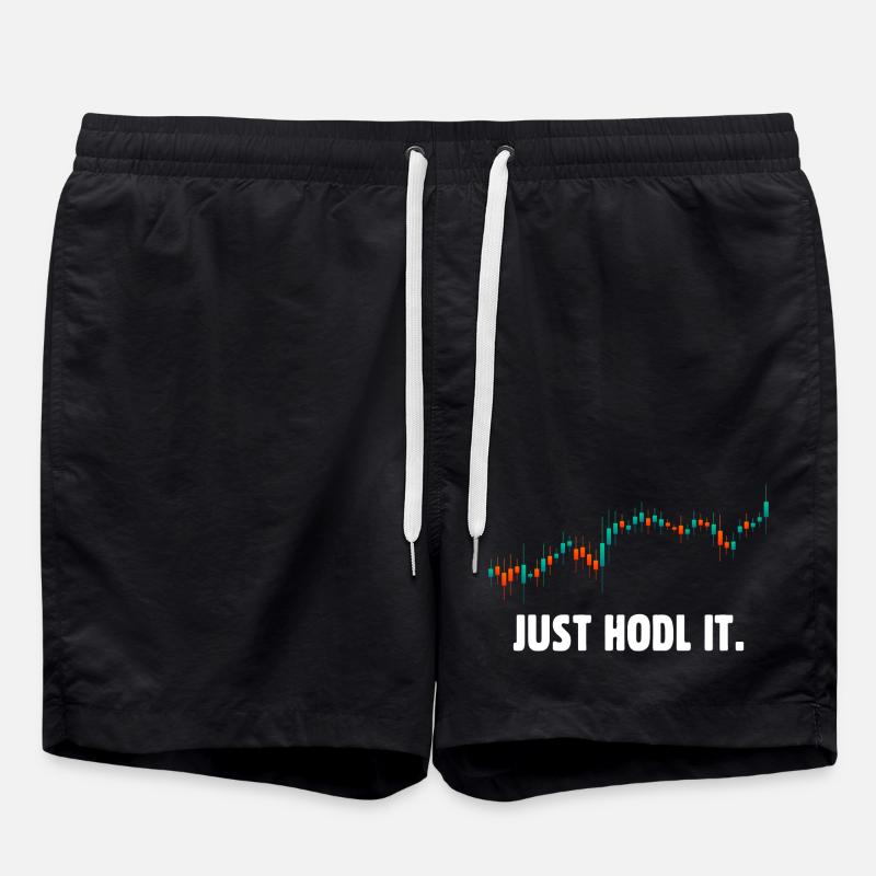 Halten Sie es einfach bitcoin - Badeshorts - Schwarz