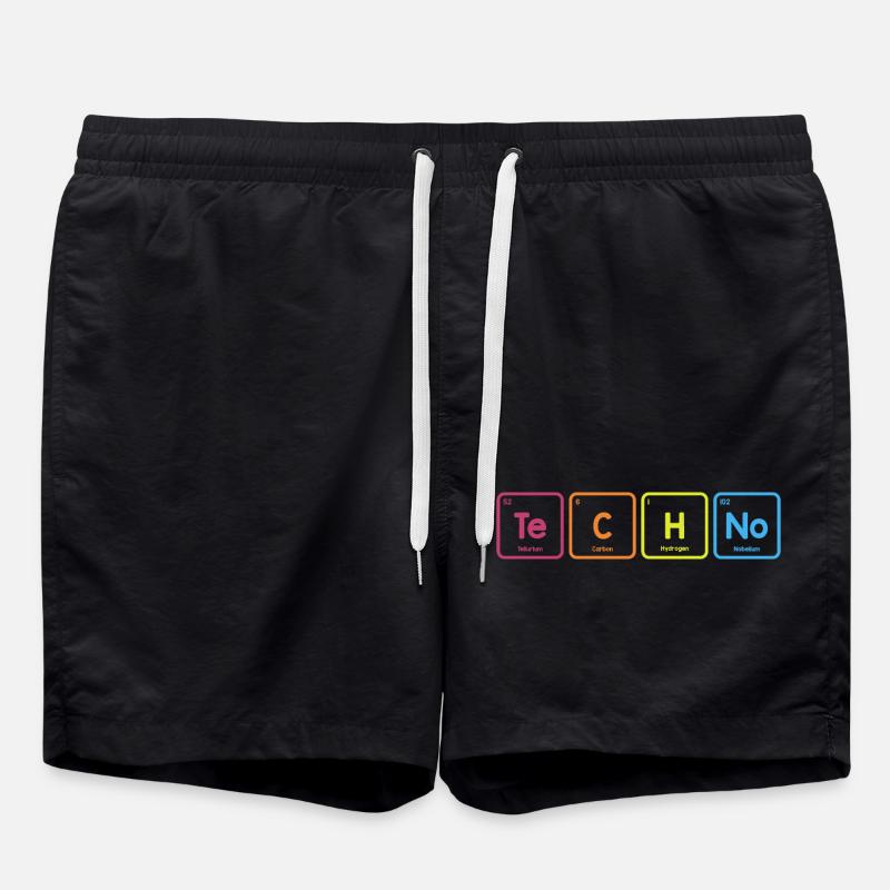 Techno elements - Swim Trunks - black