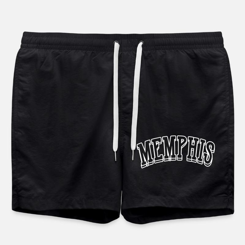 memphis shirt - Badeshorts - Schwarz