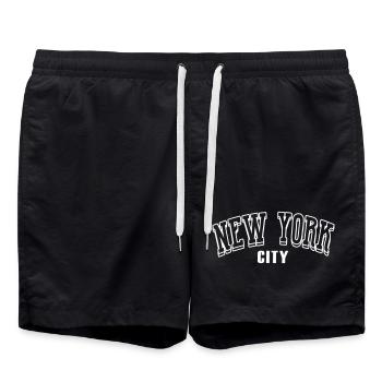 Chemise de New York - Short de bain - noir - Devant - AI Model Male 185 light (185cm)