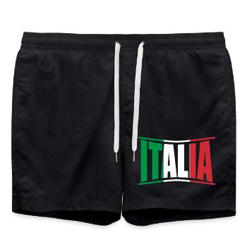 t-shirt Italie drapeau Italie Italie Italie - Short de bain - noir - Devant - AI Model Male 185 light (185cm)