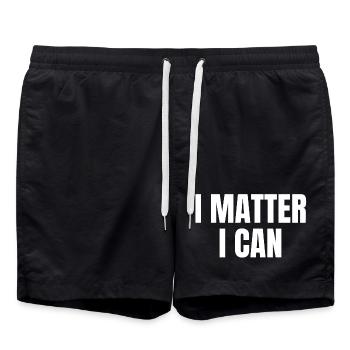 I matter, I can - Short de bain - noir - Devant - AI Model Male 185 light (185cm)