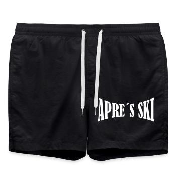 apres ski shirt - Badeshorts - Schwarz - Vorne - AI Model Male 185 light (185cm)