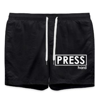 PRESS hard - Badeshorts - Schwarz - Vorne - AI Model Male 185 light (185cm)