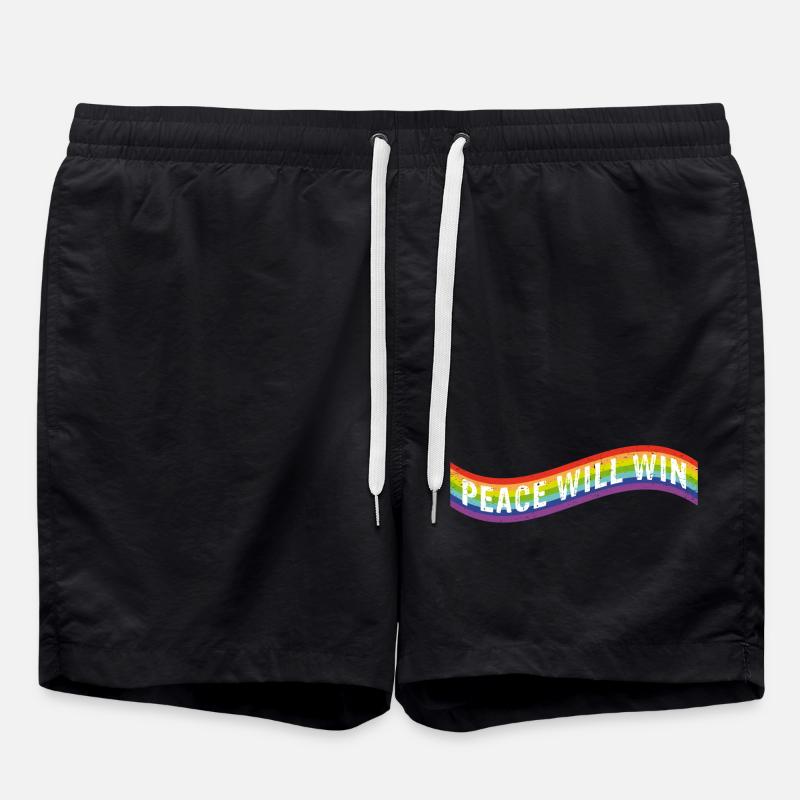 Peace will win Flag - Badeshorts - Schwarz