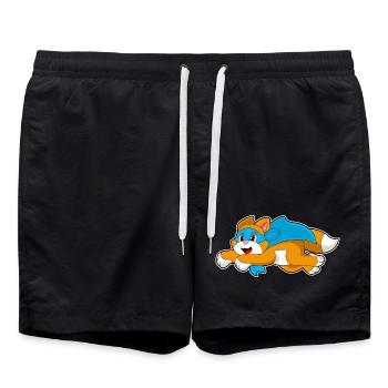 Cape de Super-héros Chat - Short de bain - noir - Devant - AI Model Male 185 light (185cm)