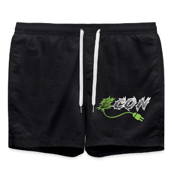 ICON ECON - Badeshorts - Schwarz - Vorne - AI Model Male 185 light (185cm)