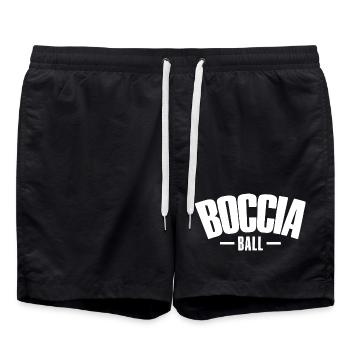 Bocciaspieler Bekleidung mit Boccia Kugeln Boccia - Badeshorts - Schwarz - Vorne - AI Model Male 185 light (185cm)