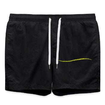 ligne gribouillée | Ligne gribouillée - Short de bain - noir - Devant - AI Model Male 185 light (185cm)