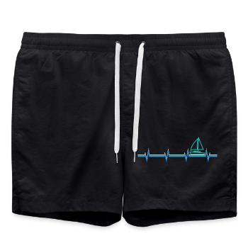 Segeln Segler Segelboot Katamaran Besitzer Skipper - Badeshorts - Schwarz - Vorne - AI Model Male 185 light (185cm)