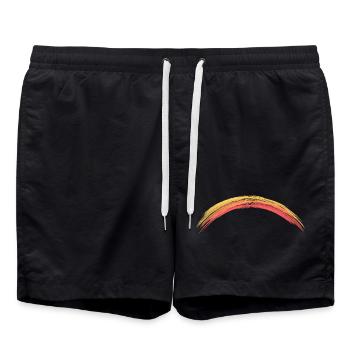 Bogen Kunst Art farbig - Badeshorts - Schwarz - Vorne - AI Model Male 185 light (185cm)