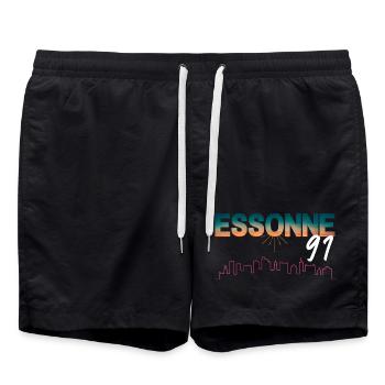 Essonne 91 Neon Skyline - Swim Trunks - black - Front - AI Model Male 185 light (185cm)