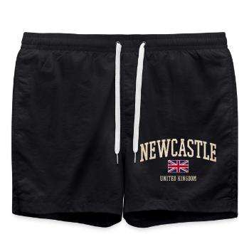 Newcastle Vintage UK Arch Print - Swim Trunks - black - Front - AI Model Male 185 light (185cm)