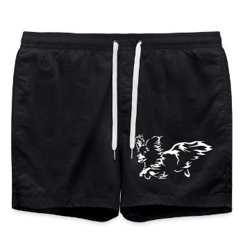 Papillon "Black Edition" - Swim Trunks - black - Front - AI Model Male 185 light (185cm)