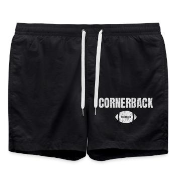 Cornerback Grunge Football - Swim Trunks - black - Front - AI Model Male 185 light (185cm)