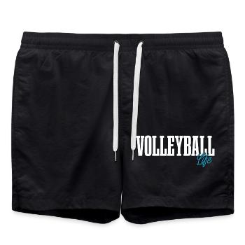 Volleyball - Badeshorts - Schwarz - Vorne - AI Model Male 185 light (185cm)