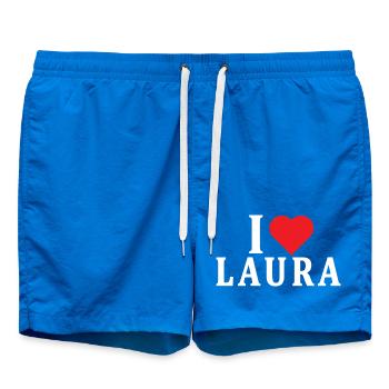 T-Shirt Ich liebe Laura T-Shirt Geschenkidee - Badeshorts - Cobalt blue - Vorne
