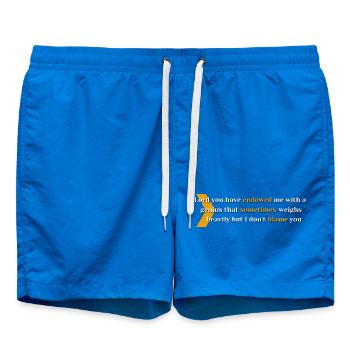 Endowed Genius Quote Typografie - Badeshorts - Cobalt blue - Vorne