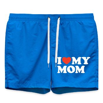 I love my Mom Herz Shirt - Badeshorts - Cobalt blue - Vorne
