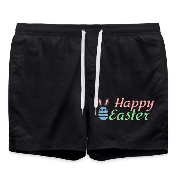 Happy Easter - Short de bain - noir - Devant - AI Model Male 185 light (185cm)