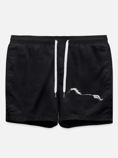Pferd - Badeshorts - Schwarz