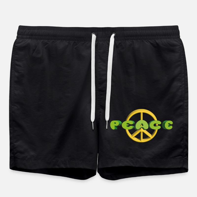 Friede, Freude, Eierkuchen - Badeshorts - Schwarz