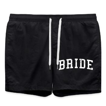 Fiançailles de mariage assorties à la mariée Mariage - Short de bain - noir - Devant - AI Model Male 185 light (185cm)