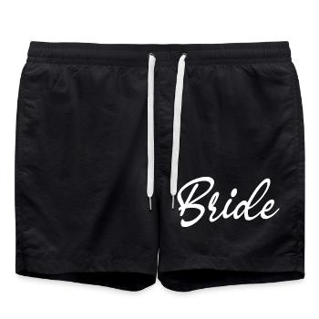 Fiançailles de mariage assorties à la mariée Mariage - Short de bain - noir - Devant - AI Model Male 185 light (185cm)