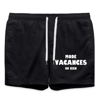 Mode vacances ou rien - Short de bain - noir - Devant - AI Model Male 185 light (185cm)