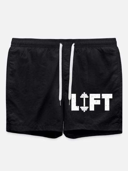 Lift Deadlifting Weightlifting Weightlift Weight - Swim Trunks - black