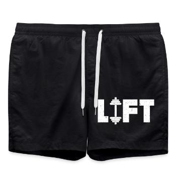 Lift Deadlifting Weightlifting Weightlift Weight - Swim Trunks - black - Front - AI Model Male 185 light (185cm)