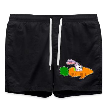 Bunny Carrot - Swim Trunks - black - Front - AI Model Male 185 light (185cm)