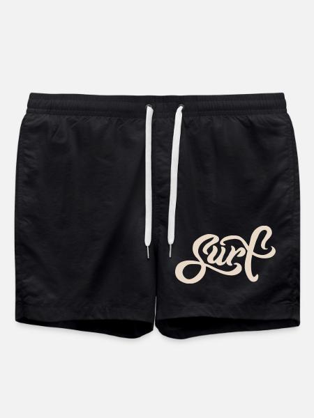 Surf Lettering - Badeshorts - Schwarz