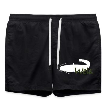 Wels - Badeshorts - Schwarz - Vorne - AI Model Male 185 light (185cm)
