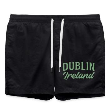 Fons Vintage Dublin Ireland - Short de bain - noir - Devant - AI Model Male 185 light (185cm)