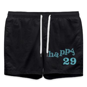 happy 29 - Badeshorts - Schwarz - Vorne - AI Model Male 185 light (185cm)
