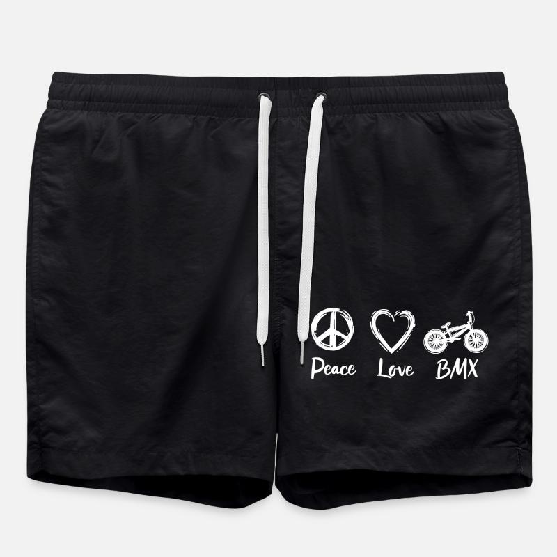 Peace Love BMX - Short de bain - noir
