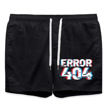 Error 404 Glitch - Swim Trunks - black - Front - AI Model Male 185 light (185cm)