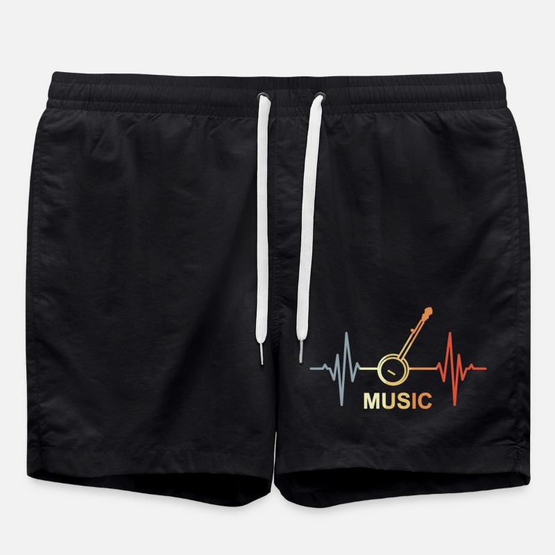 Music Heart palpitations - Swim Trunks - black