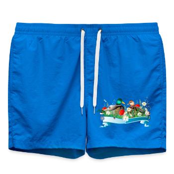 Couple de canards dans le lac avec une rive printanière - Short de bain - cobalt blue - Devant