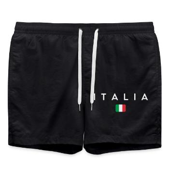 Drapeau de l’Italie, fierté italienne - Short de bain - noir - Devant - AI Model Male 185 light (185cm)