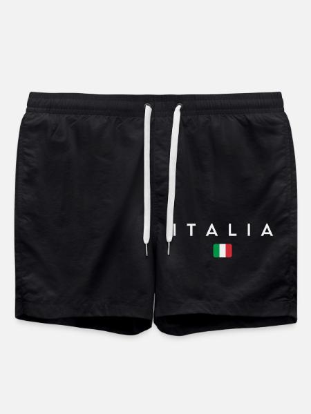 Drapeau de l’Italie, fierté italienne - Short de bain - noir
