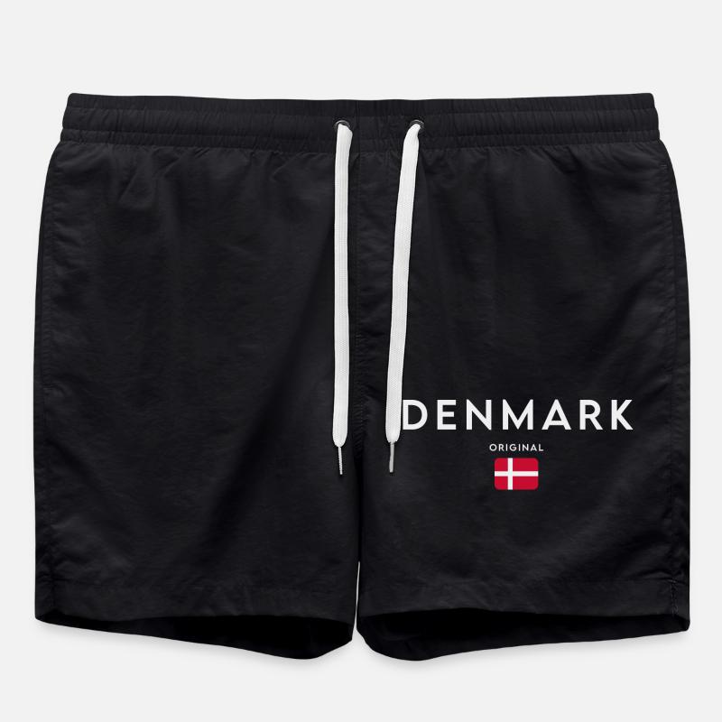 Drapeau du Danemark, fierté danoise - Short de bain - noir