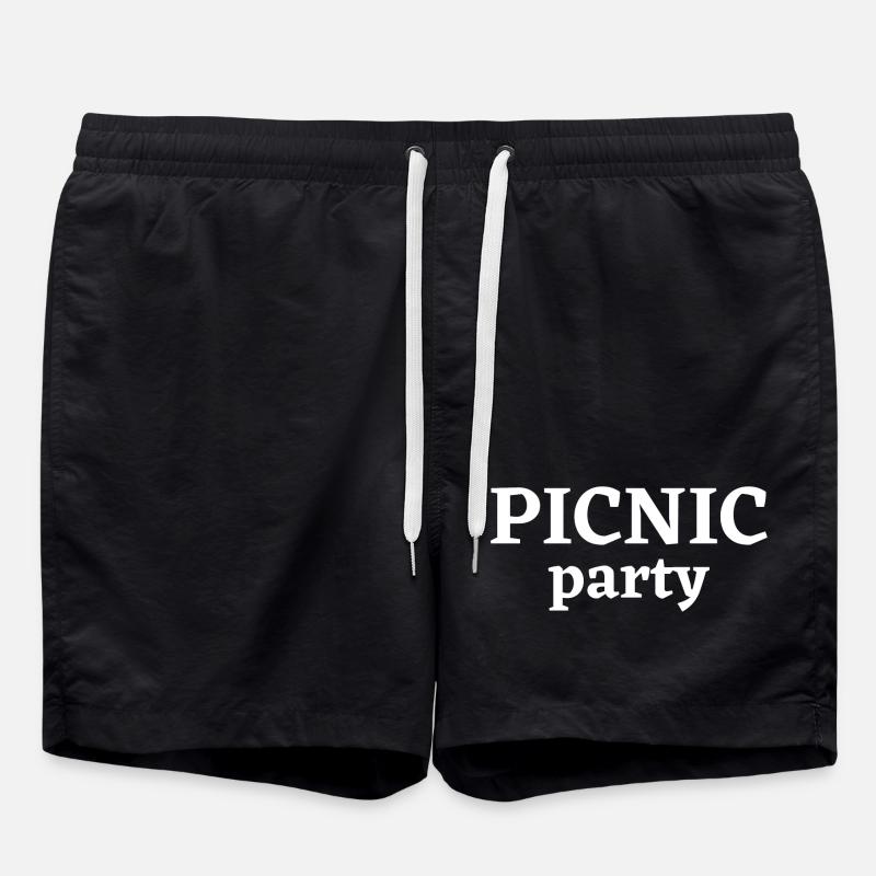 picnic, picnic party, summer - Swim Trunks - black