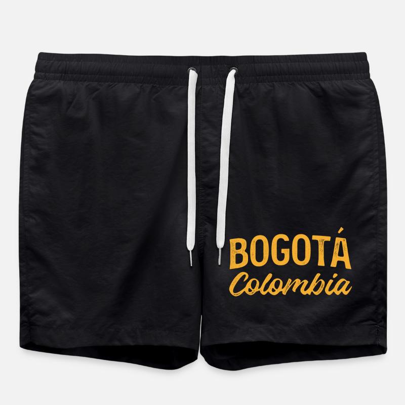 Bogotá Colombie Script Logo - Short de bain - noir