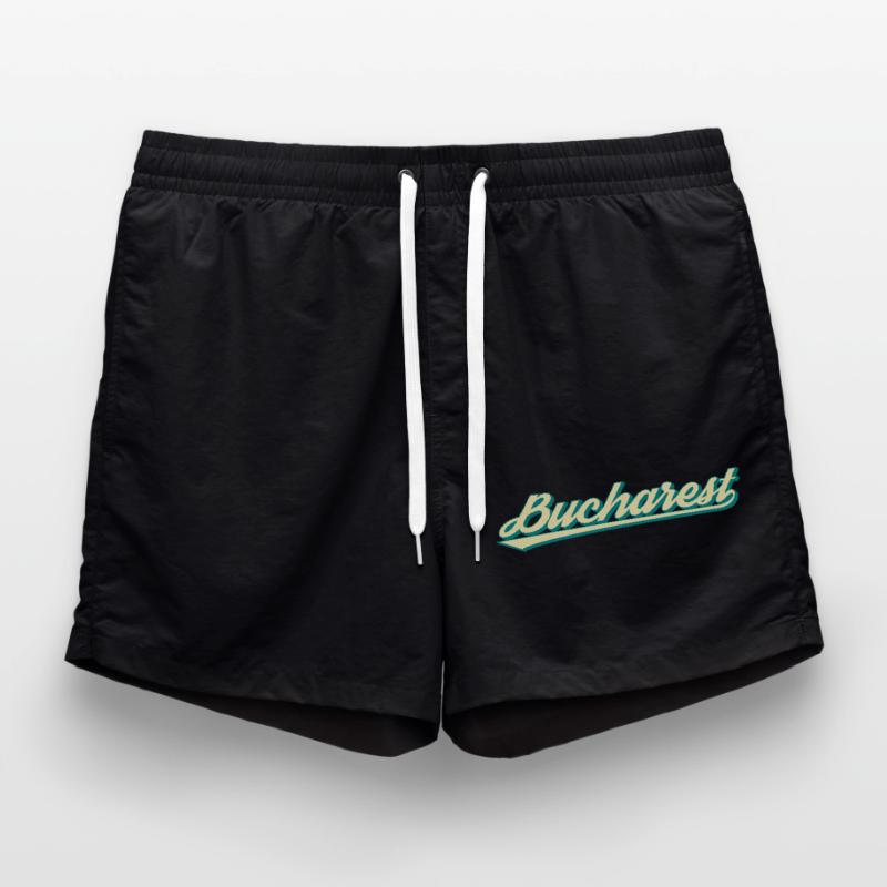 Bucarest Retro Script Short de bain